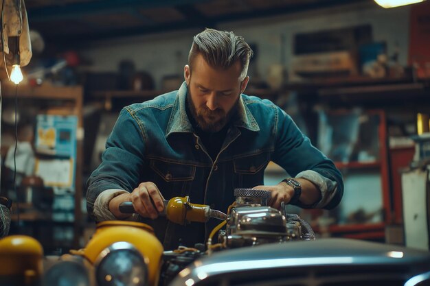 car-mechanic-replacing-pouring-fresh-oil-into-engine-service-station